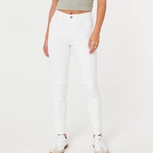 Hollister  white jeans curvy, high-rise crop super skinny NWOT
